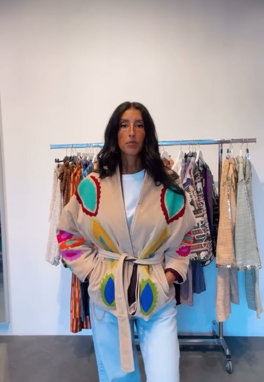 Jacket embroidery colorful