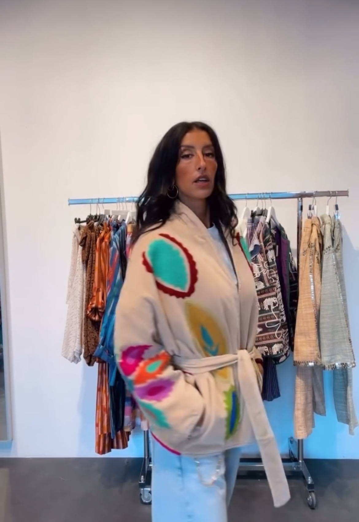 Jacket embroidery colorful