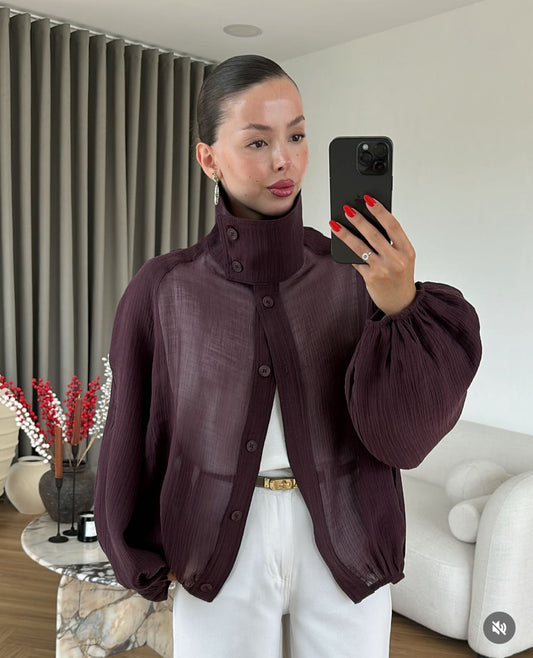 Bomber eggplant jacket