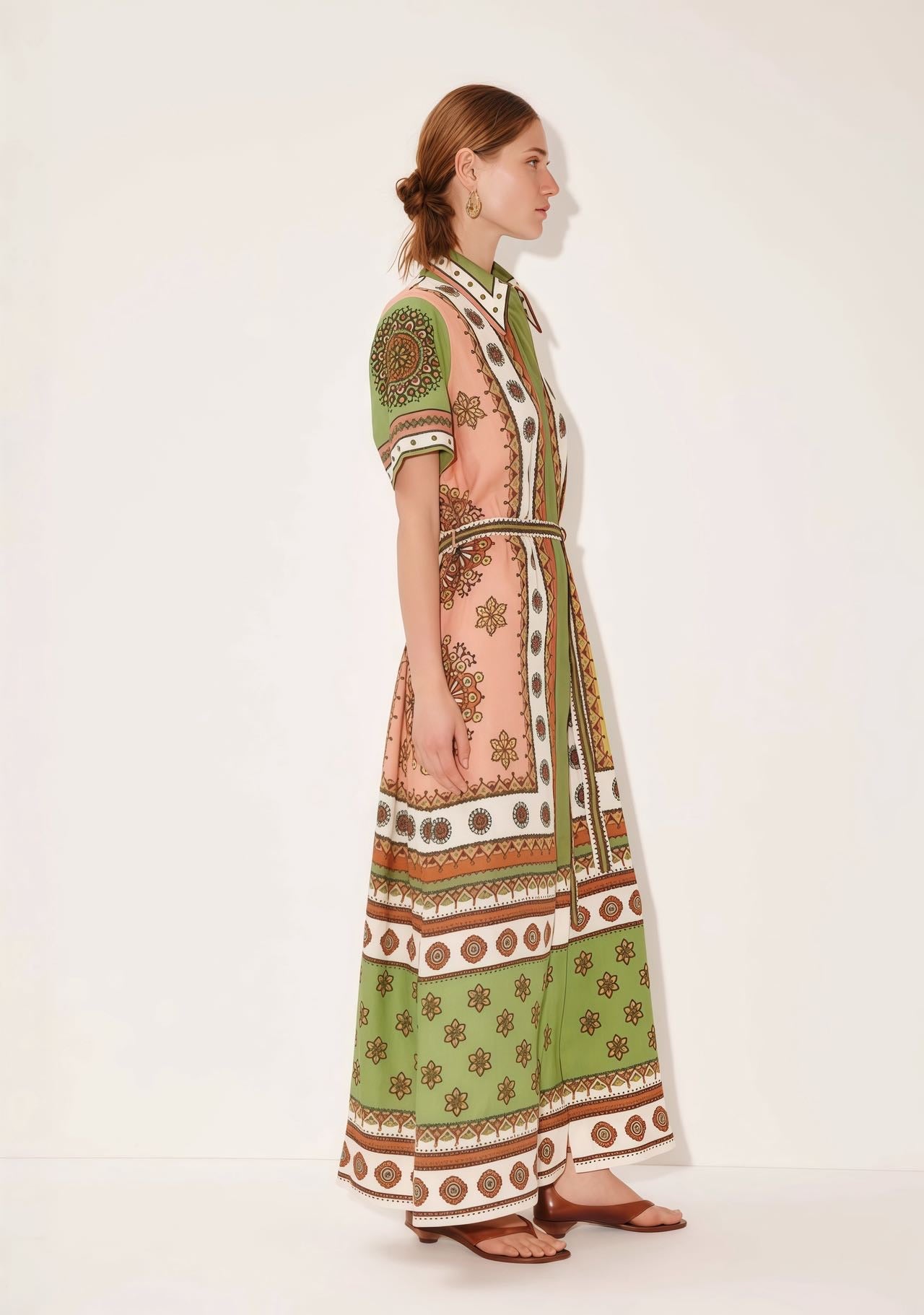 Dress pattern olive