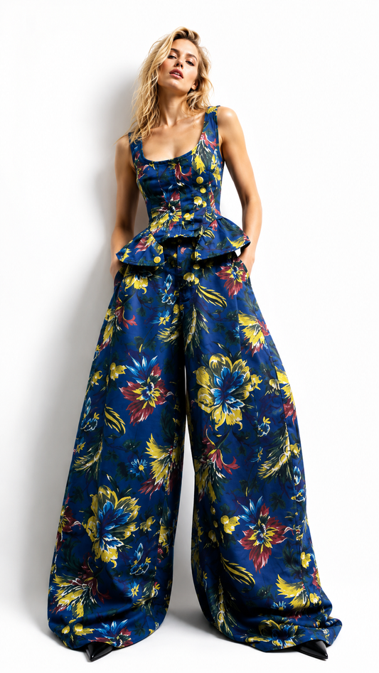 Set blue floral limted
