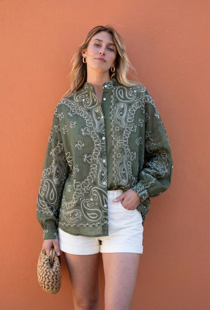 Shirt bandana olive