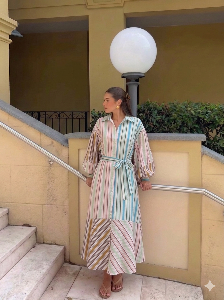 Dress stripe belt