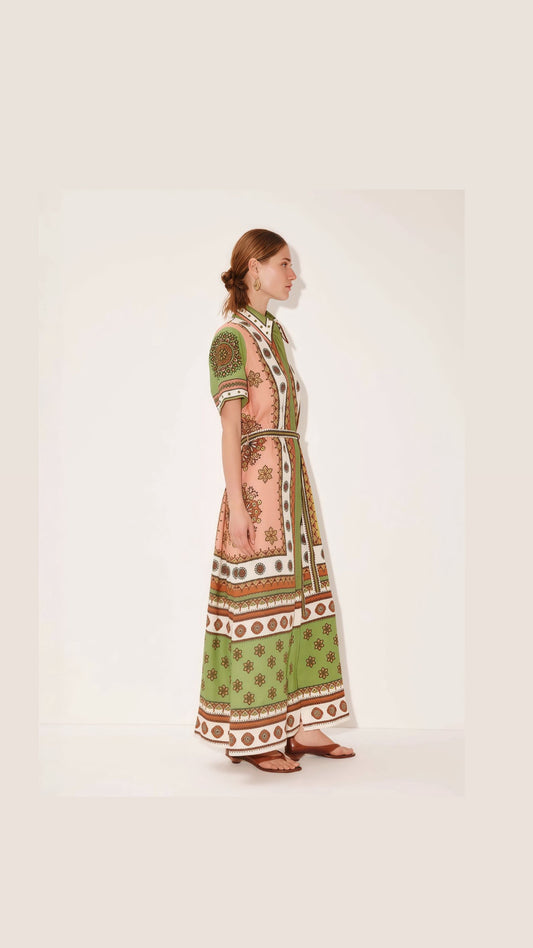 Dress pattern olive