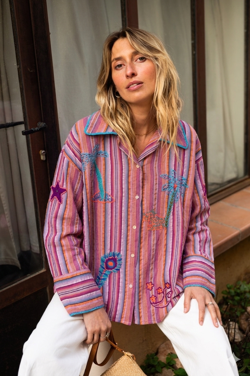 Shirt stripe palm