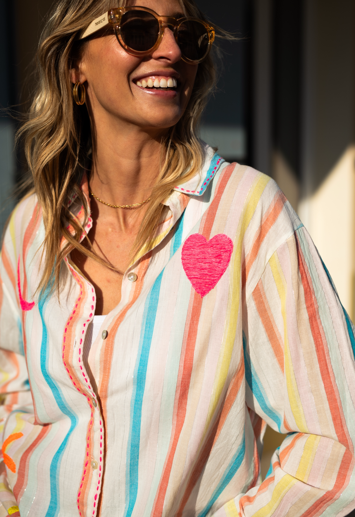 Shirt stripe heart