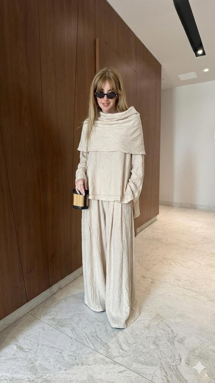 Set beige plain