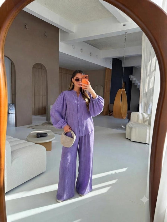 Set purple checkered