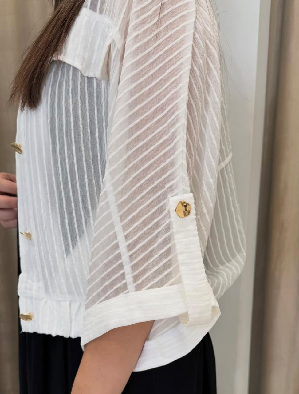 Shirt offwhite buttons