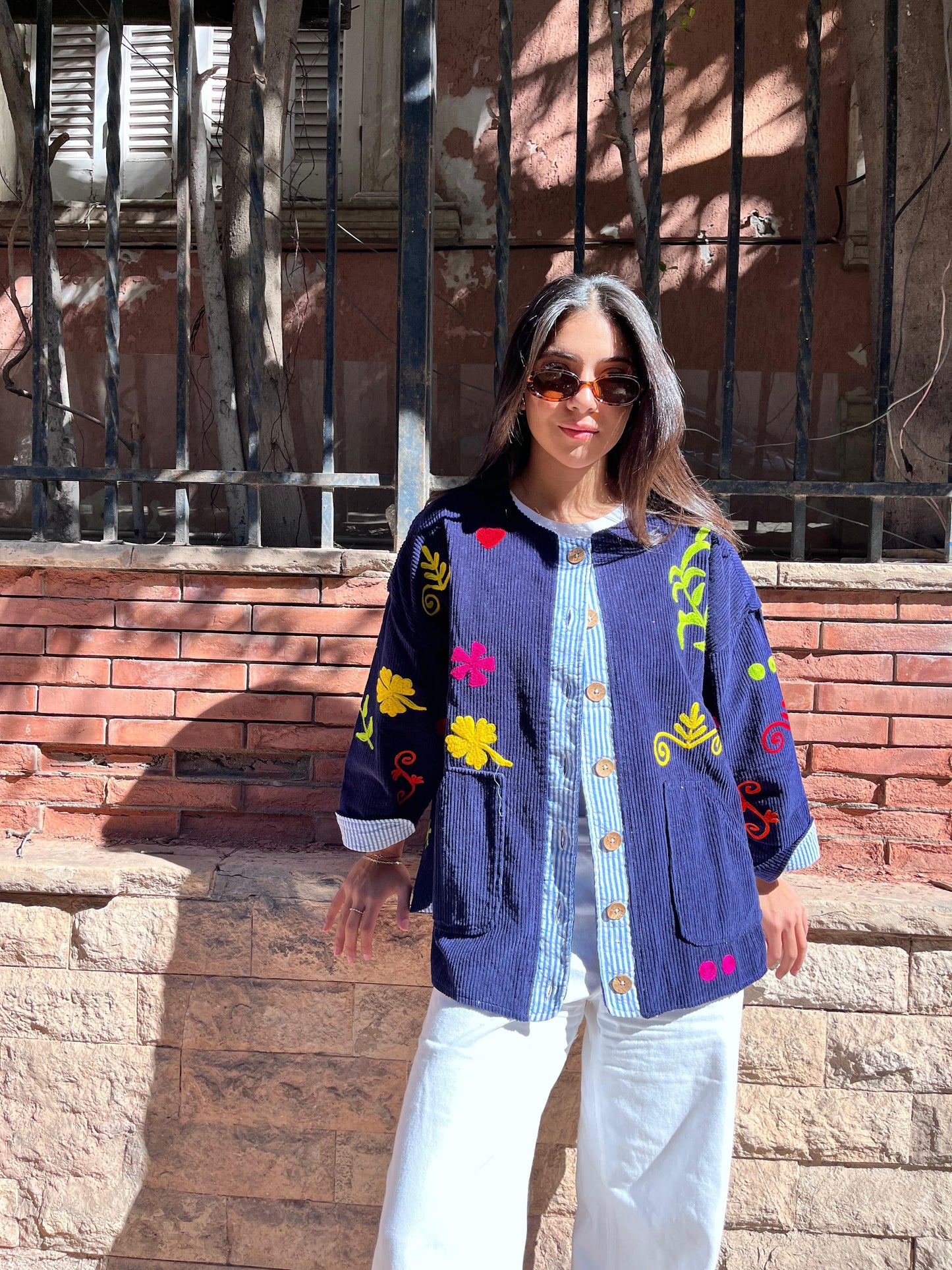 Jacket Embroidery navy