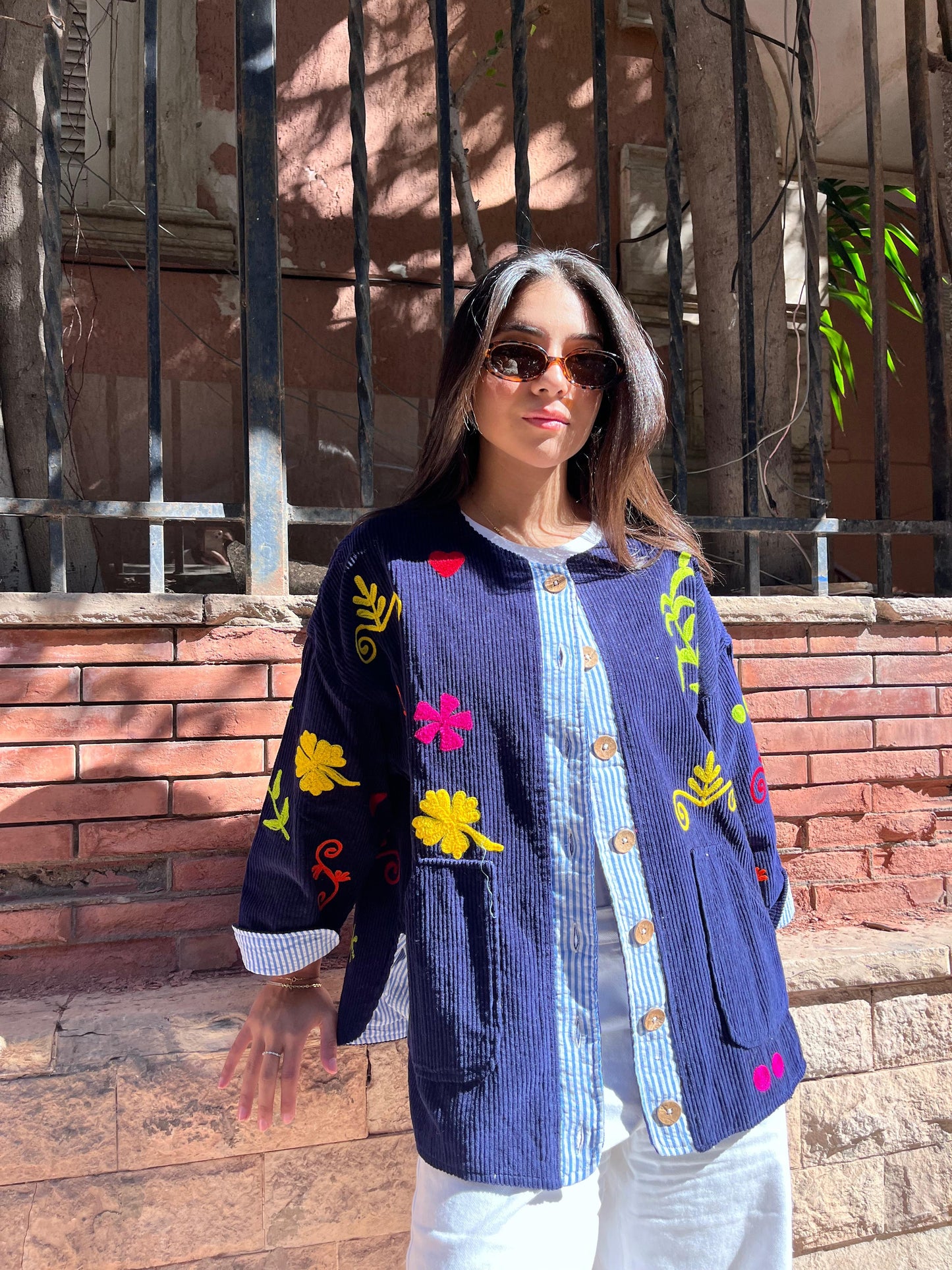 Jacket Embroidery navy