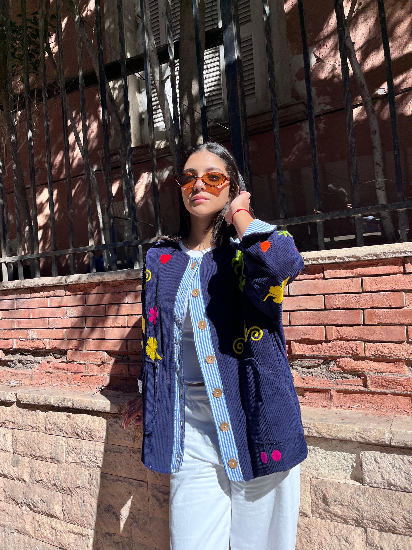 Jacket Embroidery navy