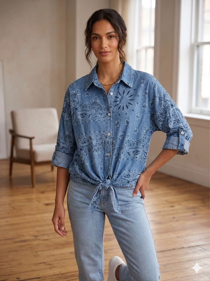 Shirt bandana blue