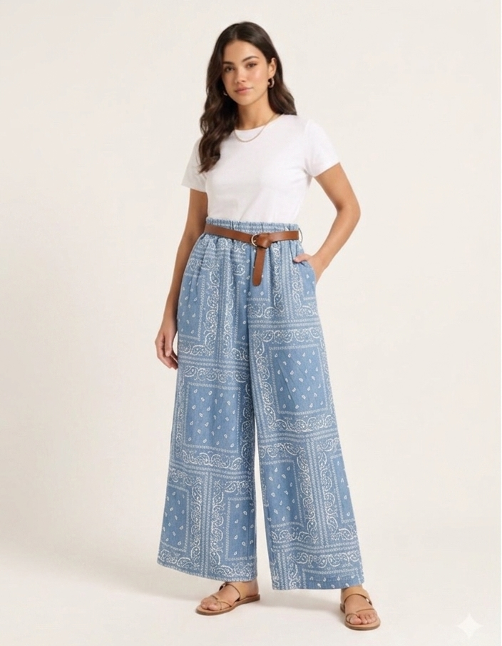 Pants bandana blue