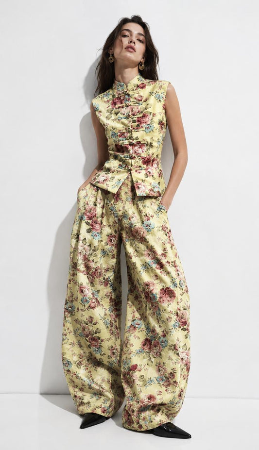 Set floral yellow
