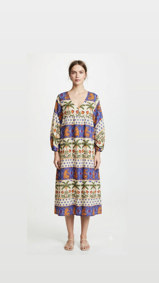 Tiger Palm Tree Dress