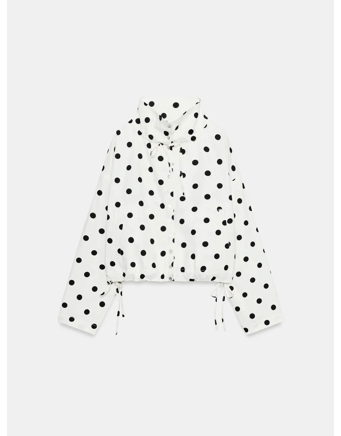 Polka shirt black white