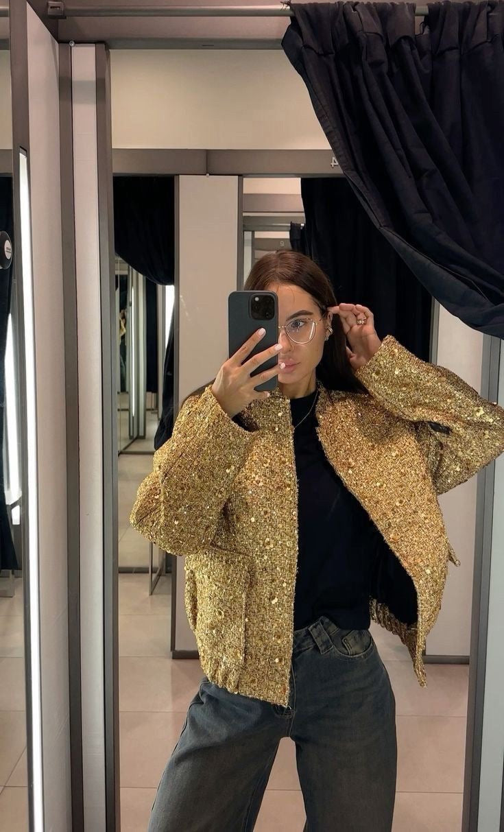 Jacket sequins Gold