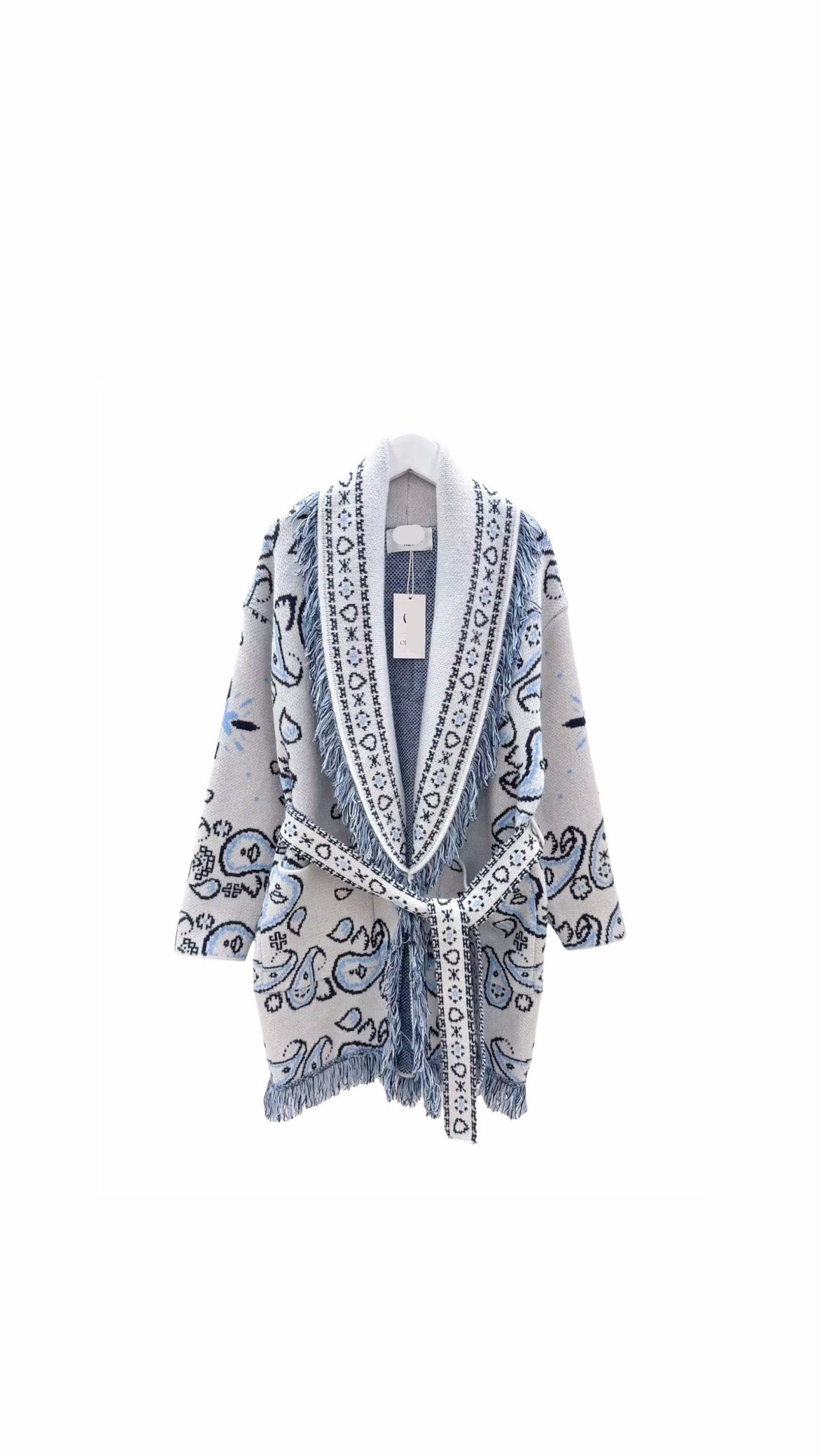 Bandana cardigan grey