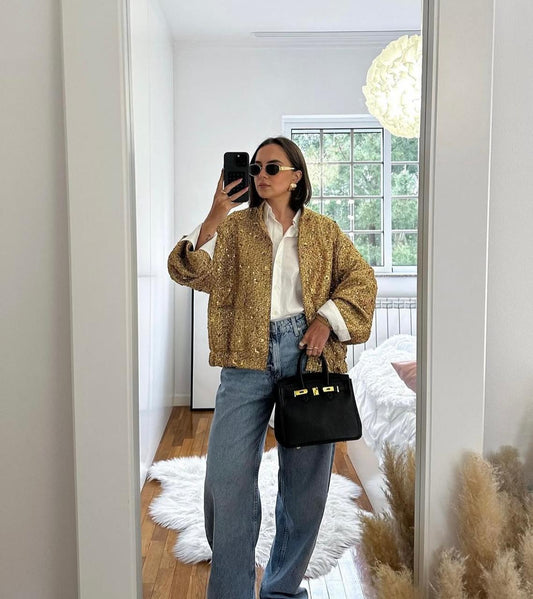Jacket sequins Gold