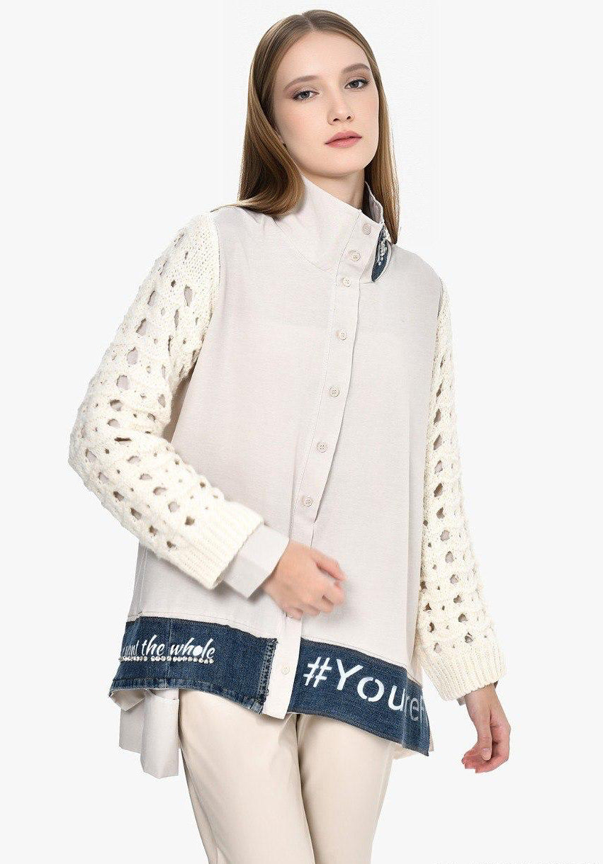 crochet sleeves shirt