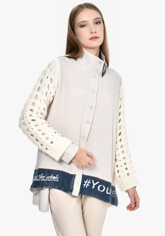 crochet sleeves shirt