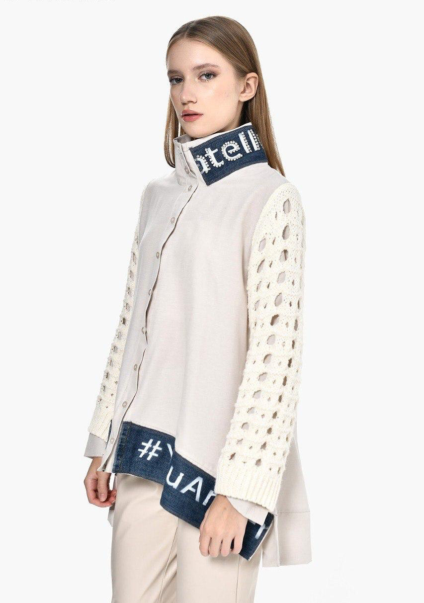 crochet sleeves shirt