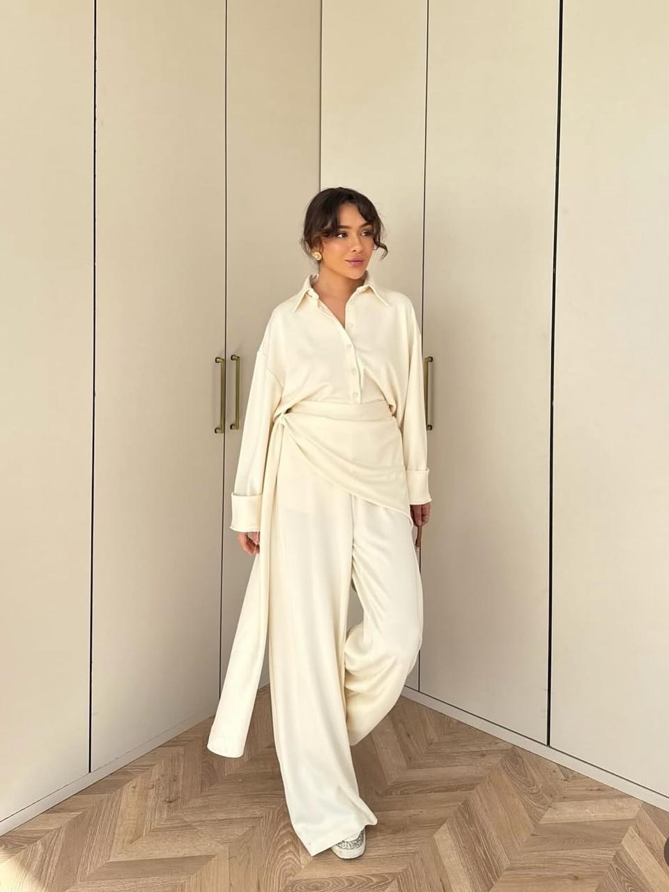 Offwhite side belt set