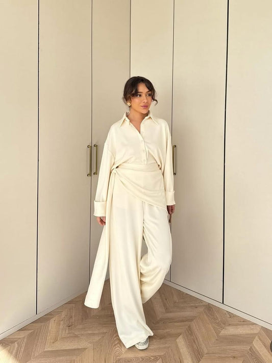 Offwhite side belt set