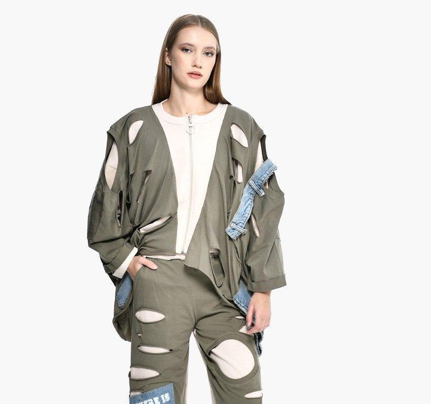 Sweater olive cutting