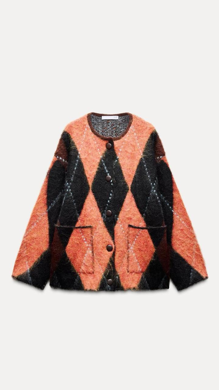 Women cardigan Mit orange