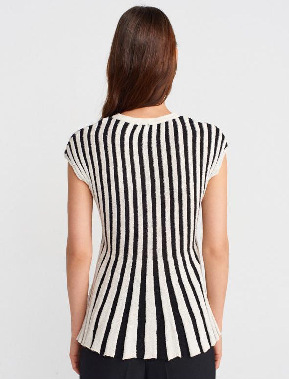 Vest Striped knitted