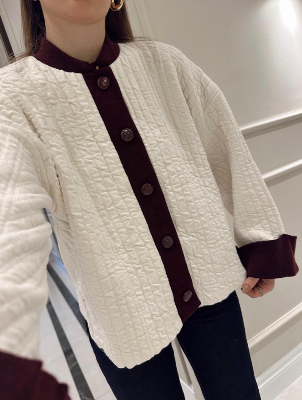 Cardigan burgundy line