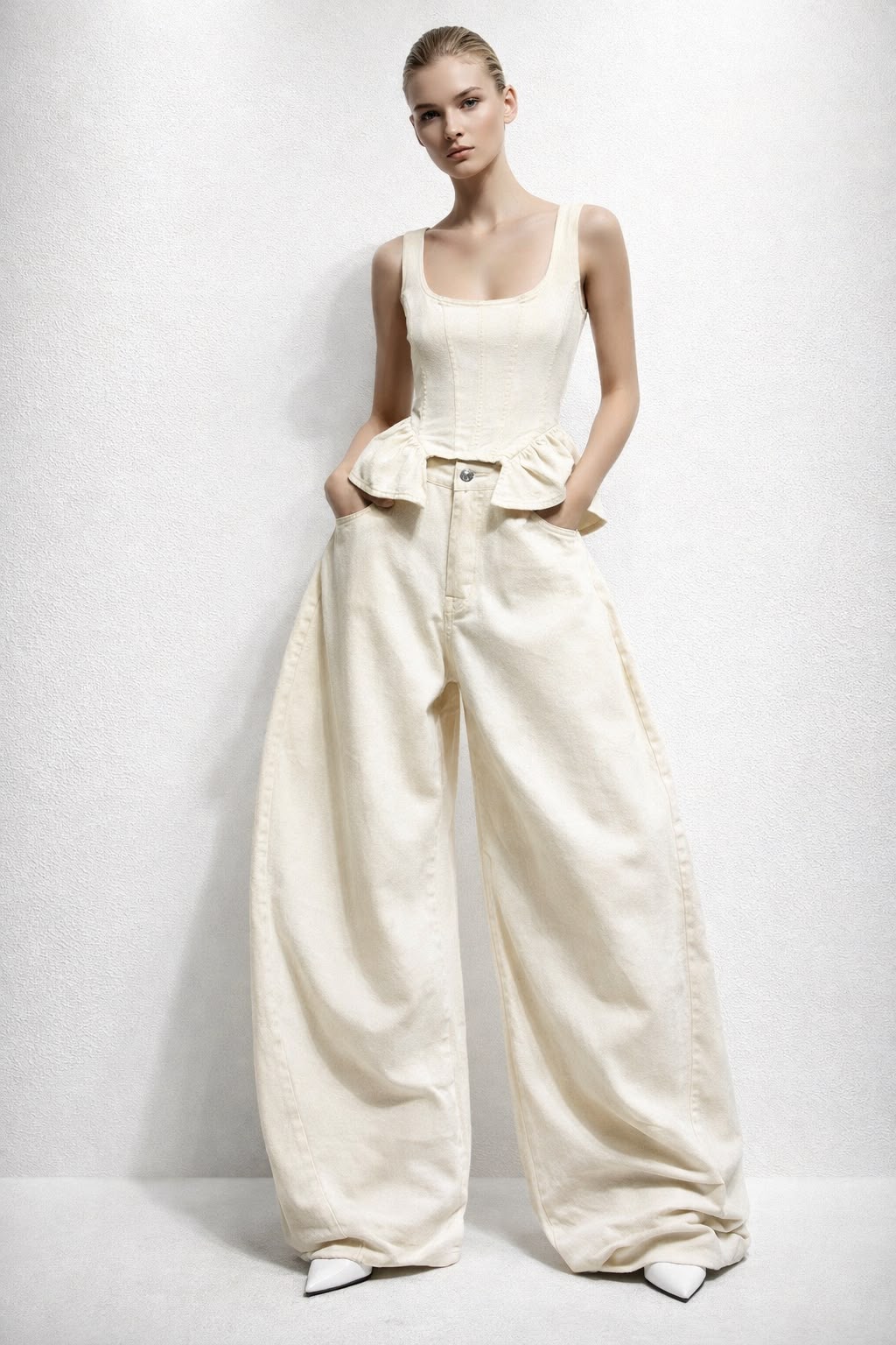 Set plain off white