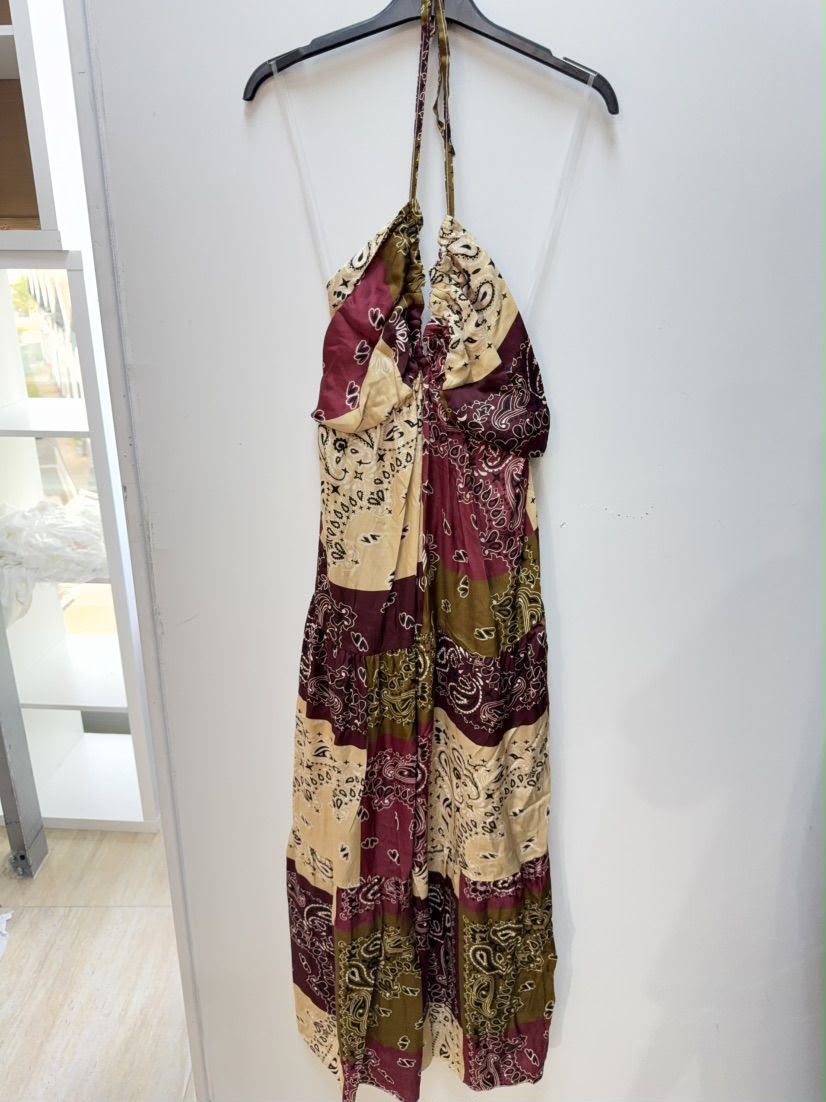 Bandana dress eggplant