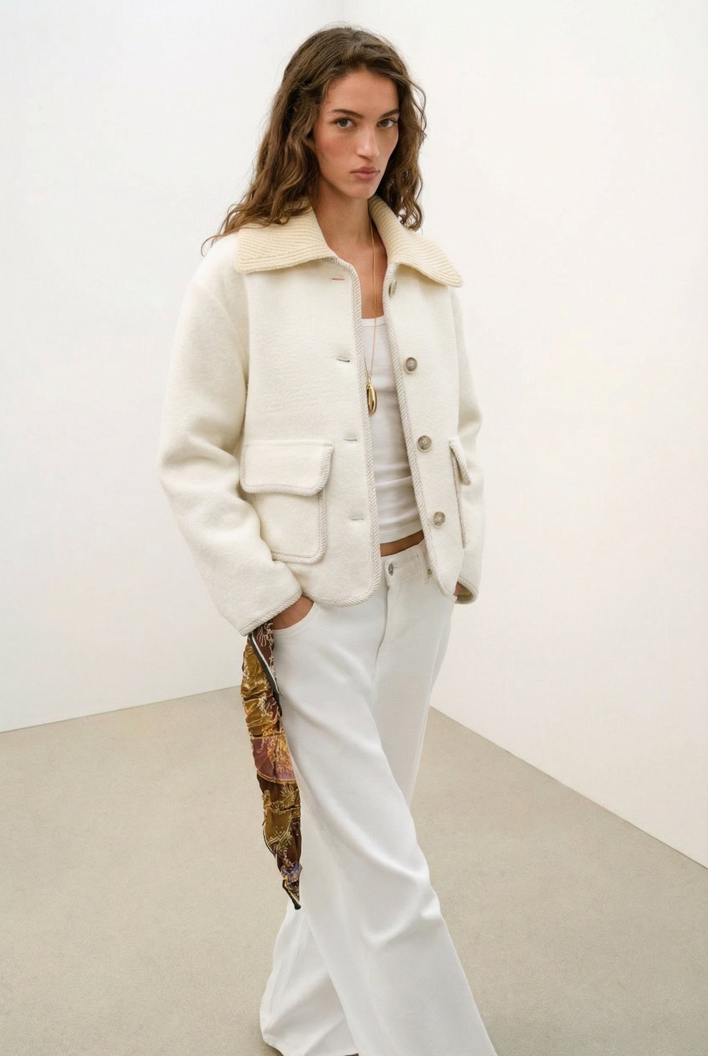 Jacket offwhite knit