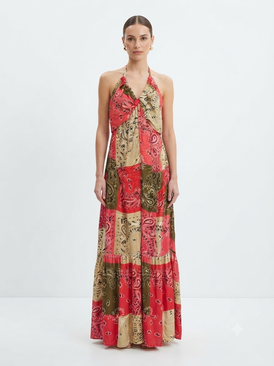 Bandana dress red