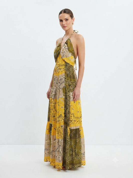 Bandana dress yellow