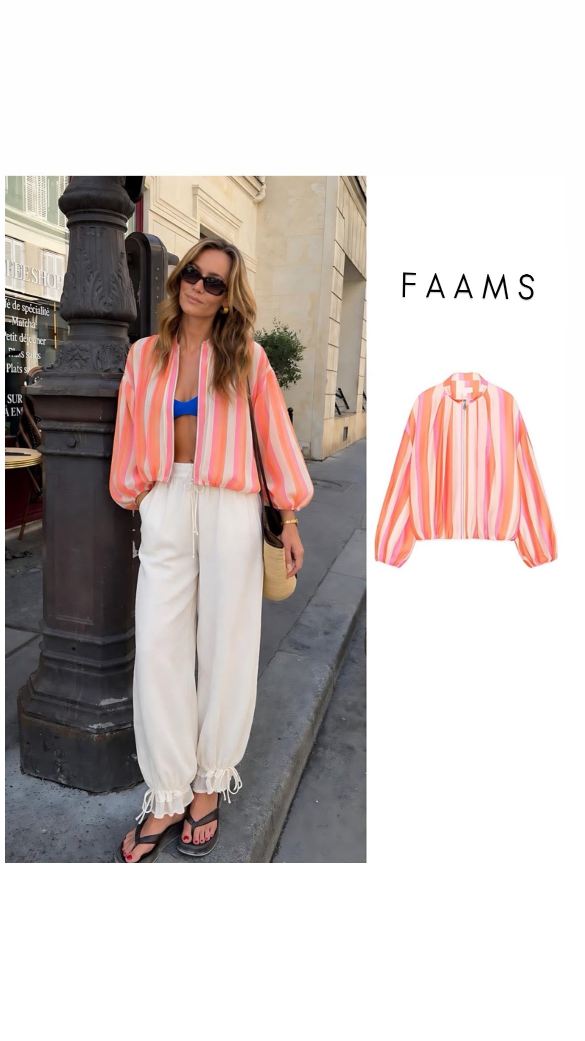 Bomber multicolor stripe