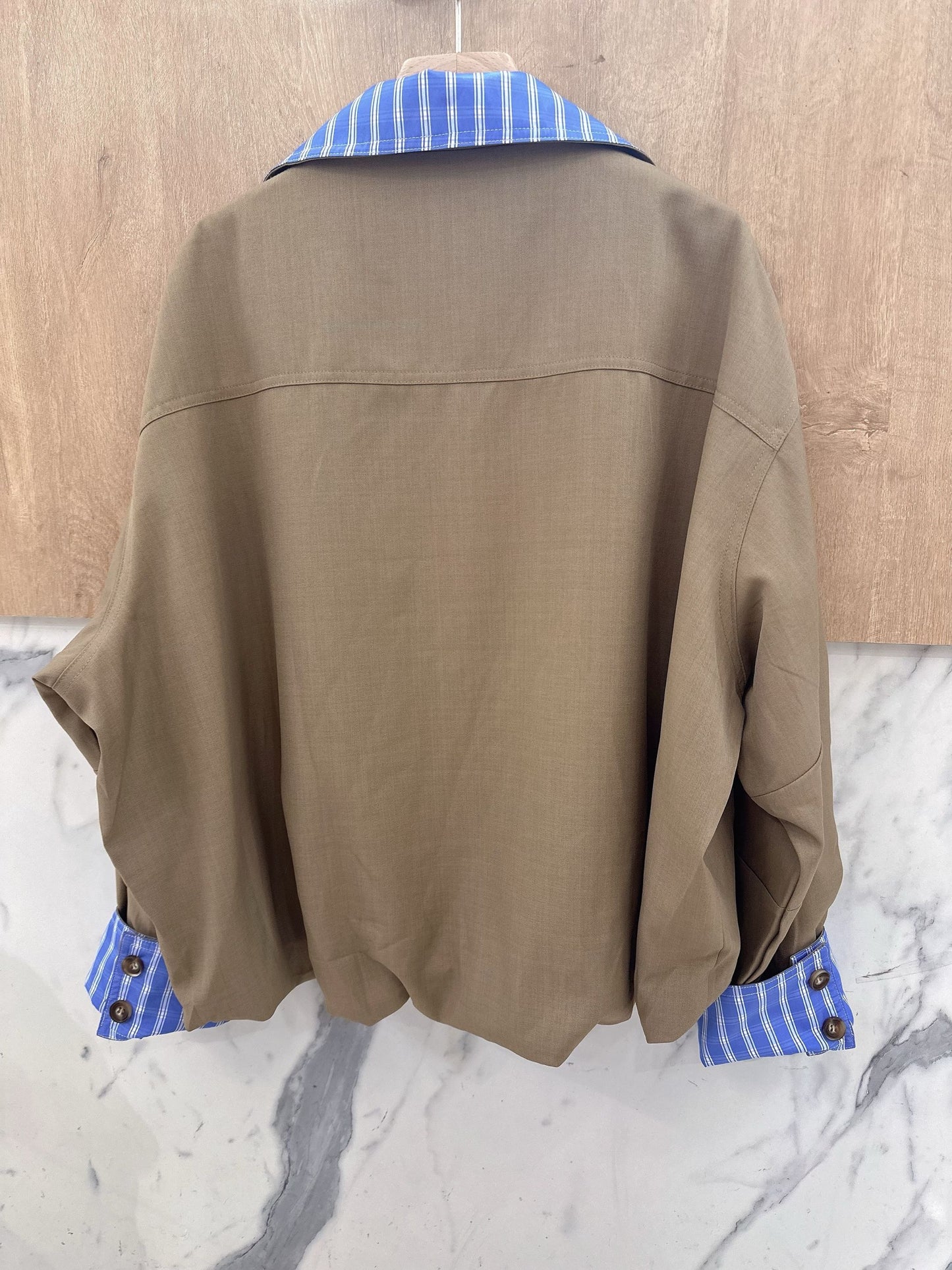 Jacket double face cafe blue