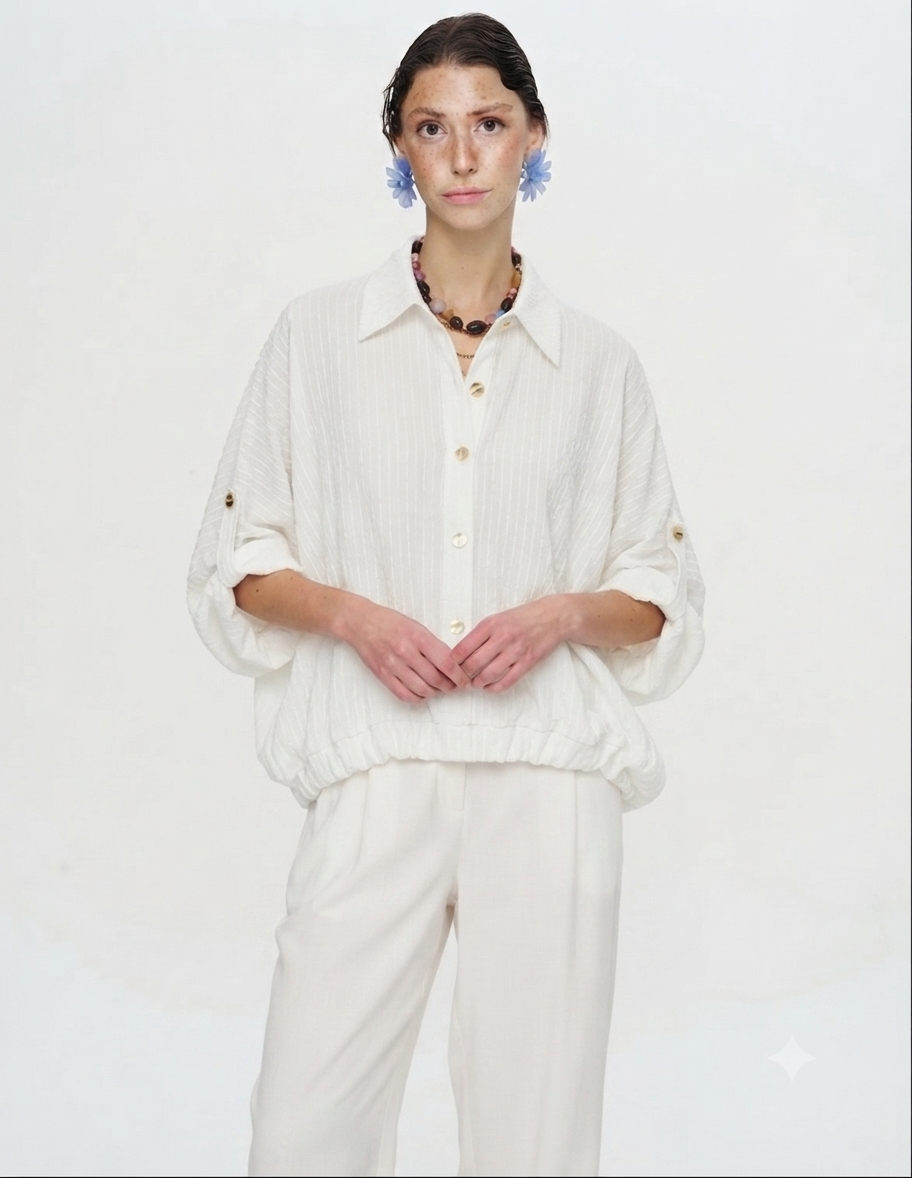 Shirt offwhite buttons