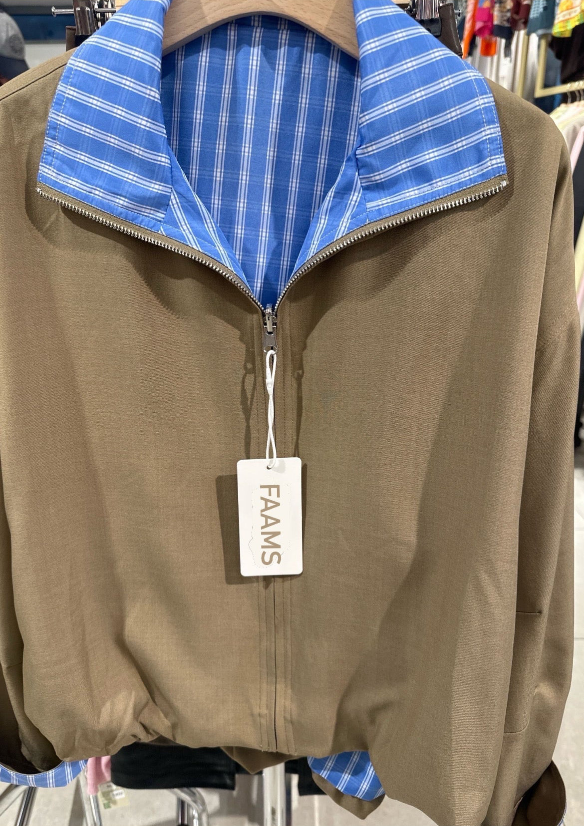 Jacket double face cafe blue