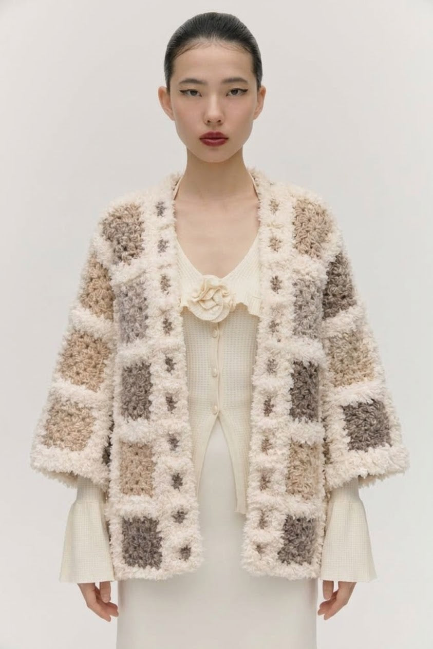 Cardigan Crochet Nude