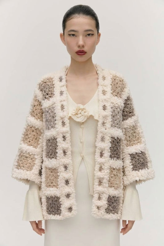 Cardigan Crochet Nude