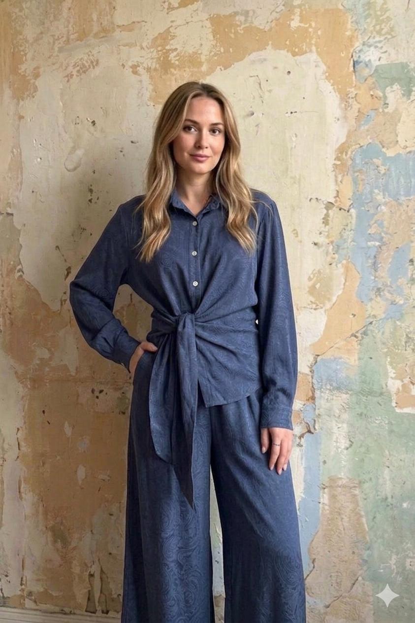 Set navy print