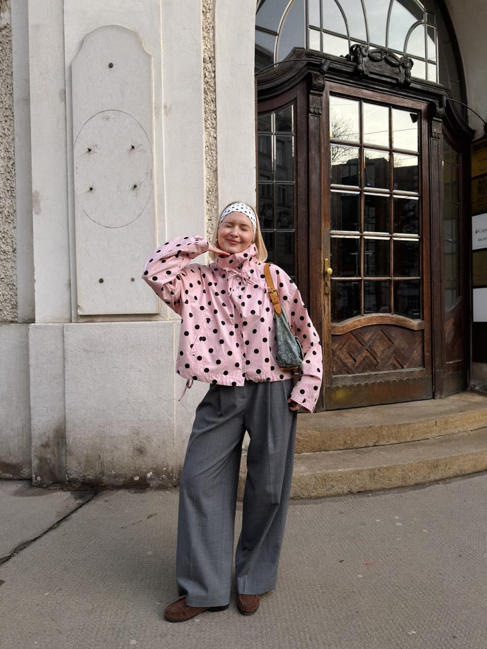 Jacket polka pink