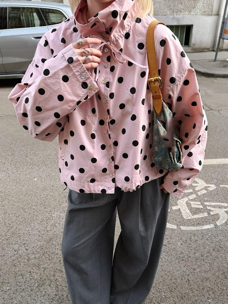 Jacket polka pink