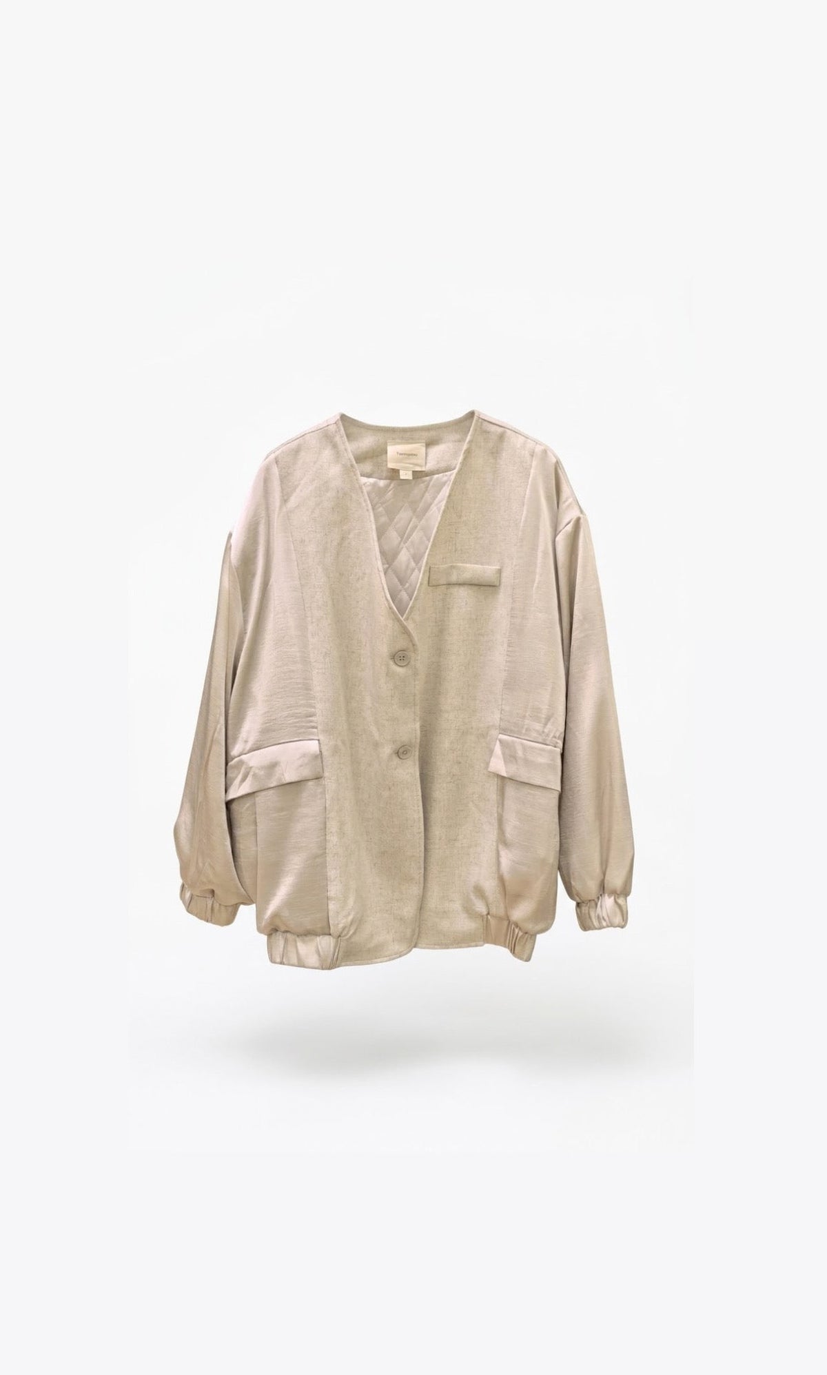 Blazer jacket mix silk wool offwhite