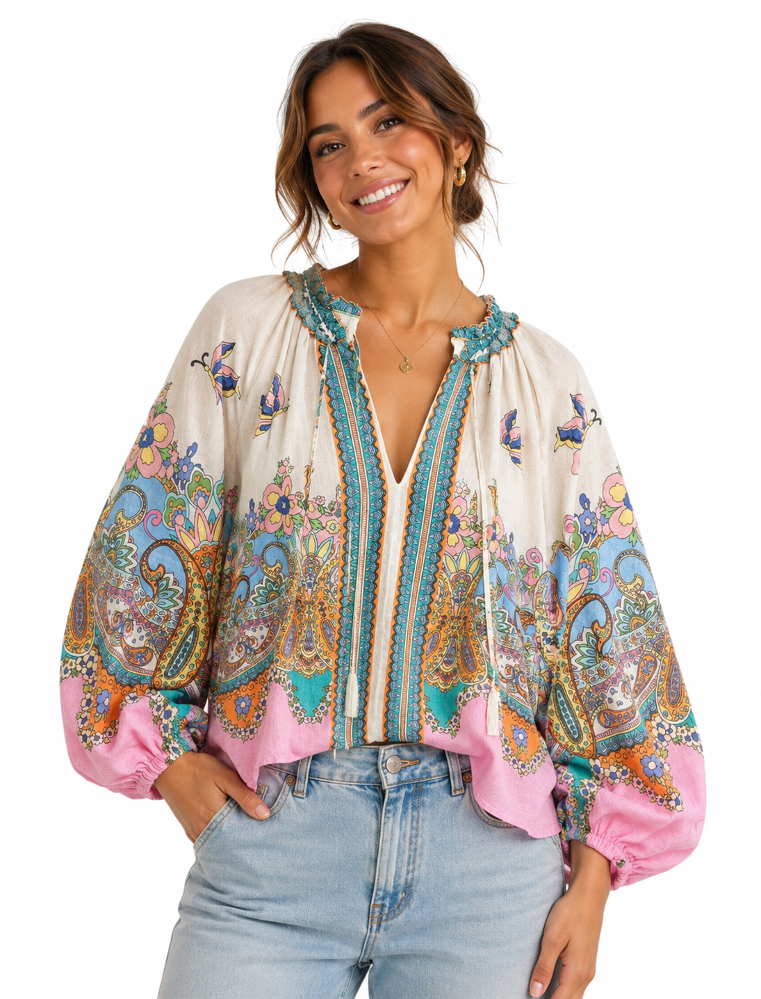 Bandana pink colorful shirt aroma