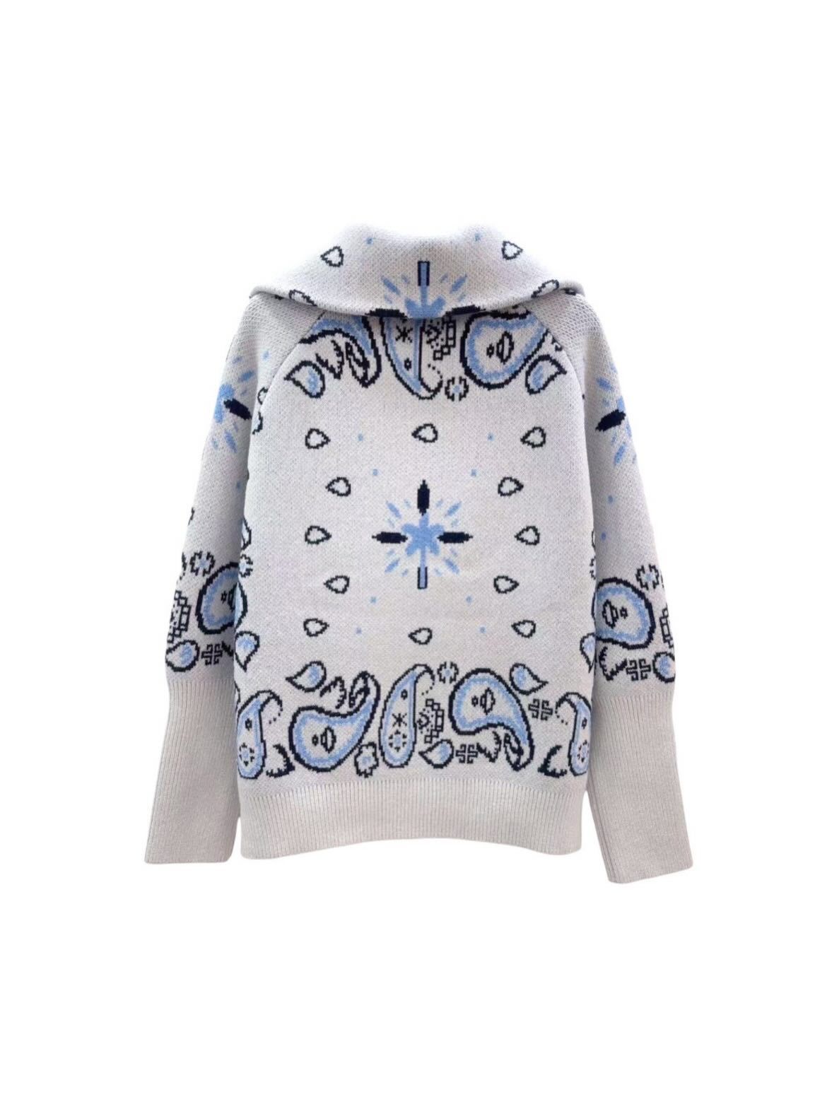 Bandana zipper grey mix